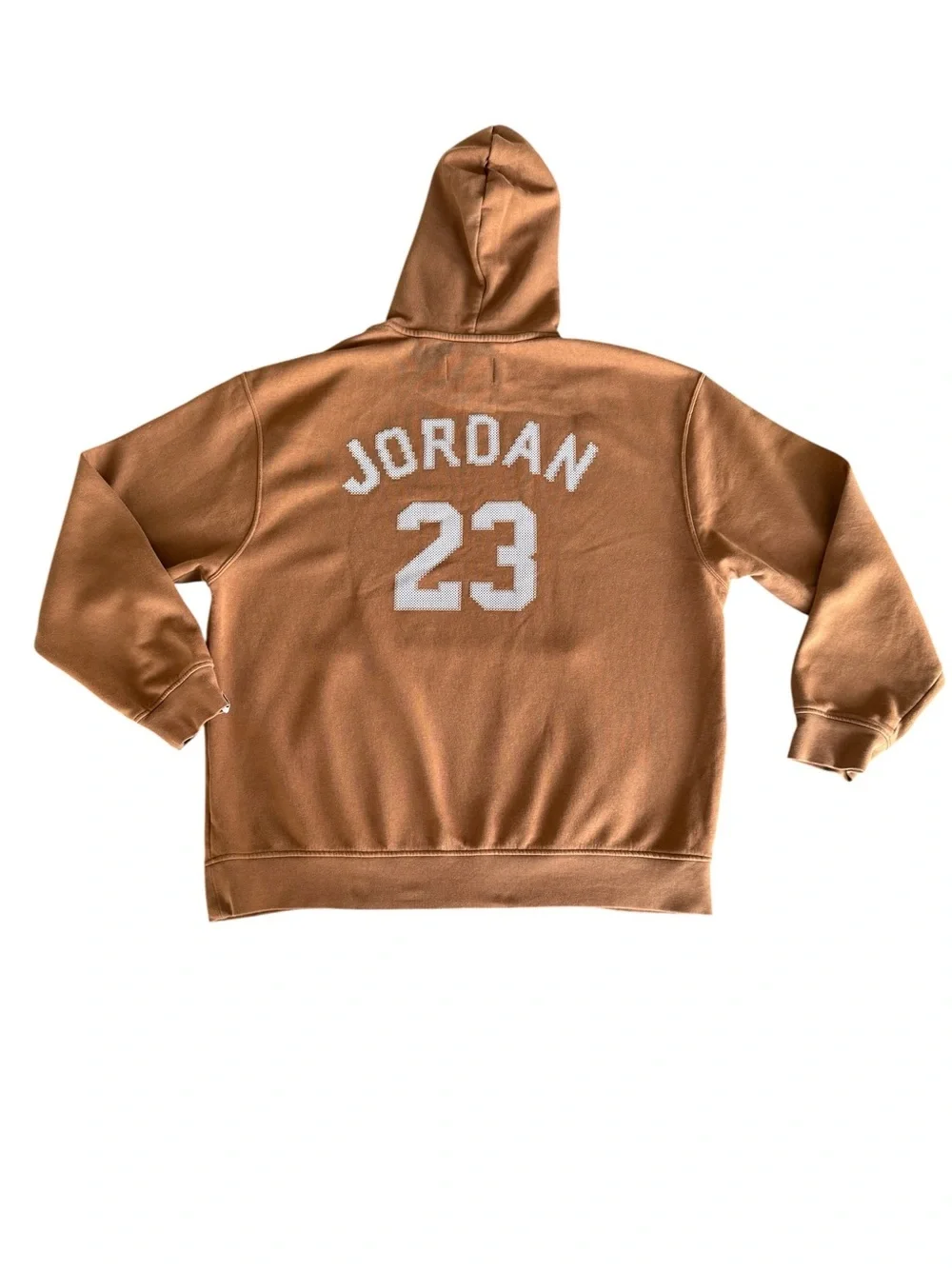 Jordan Essentials Holiday Fleece Hoodie Brown Men's L FD7465-281 Jumpman